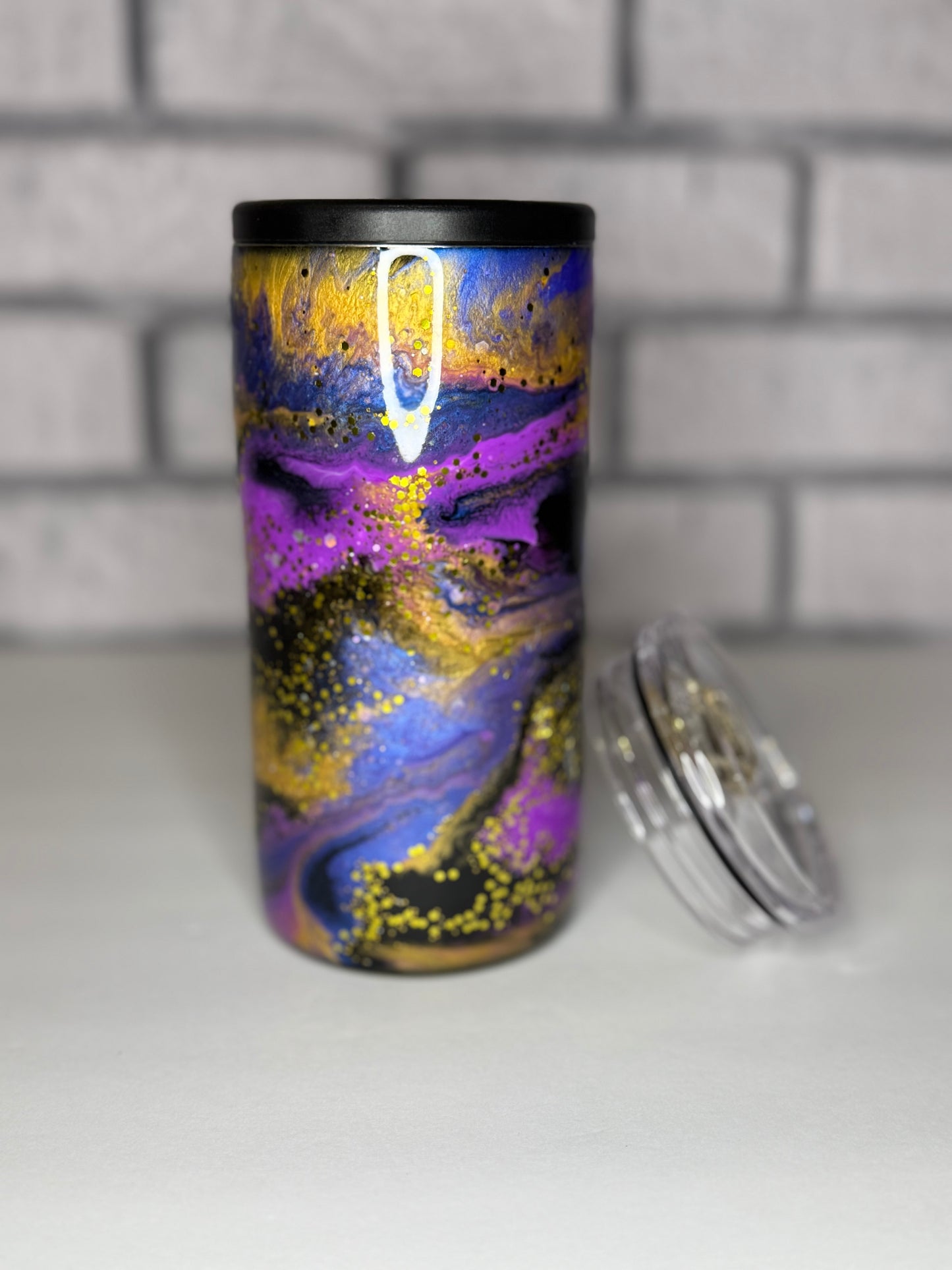 #35- 12oz Slim can Duozie- Midnight flake