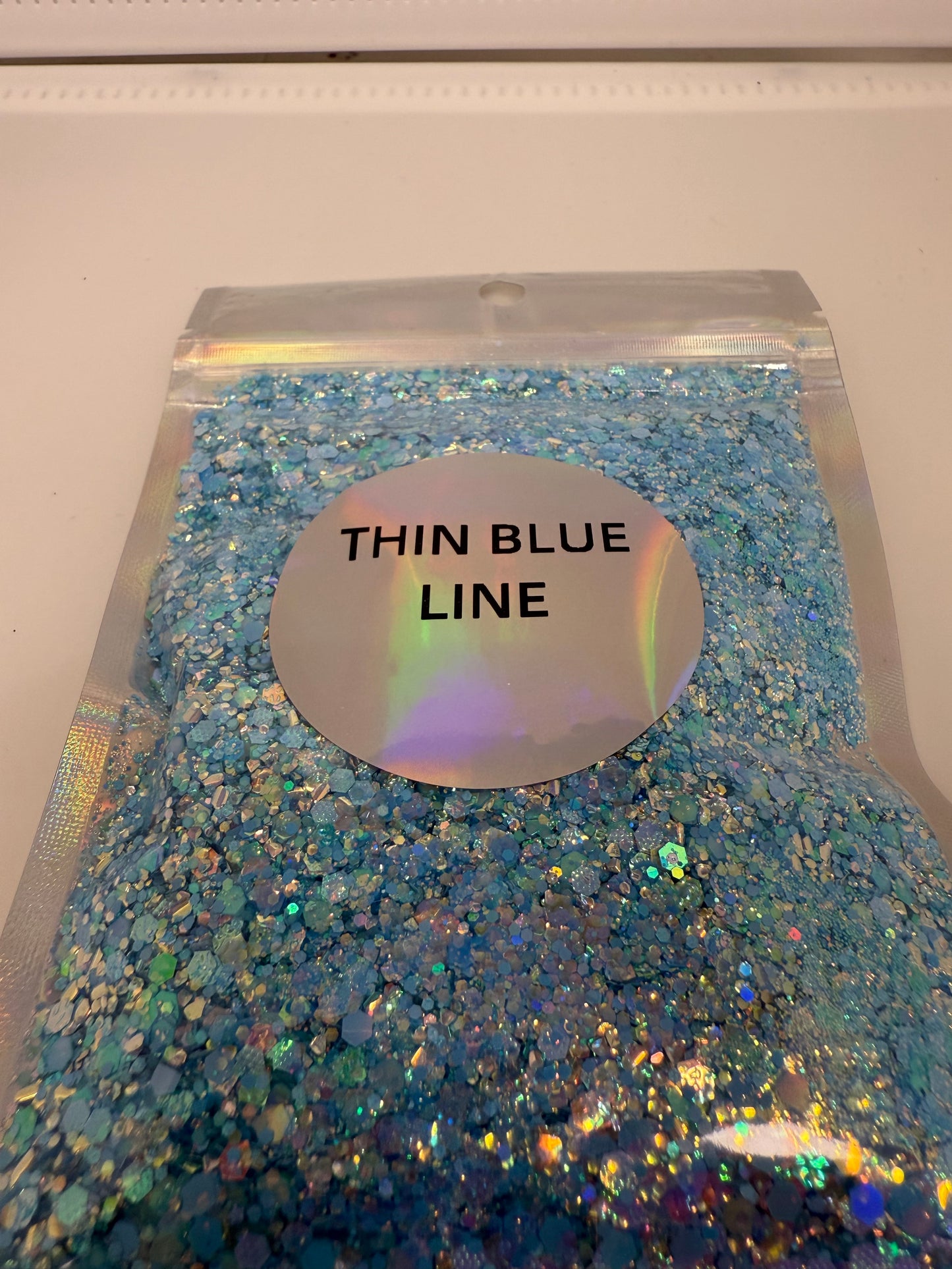 Thin Blue Line* GLOW + Blue Diamonds