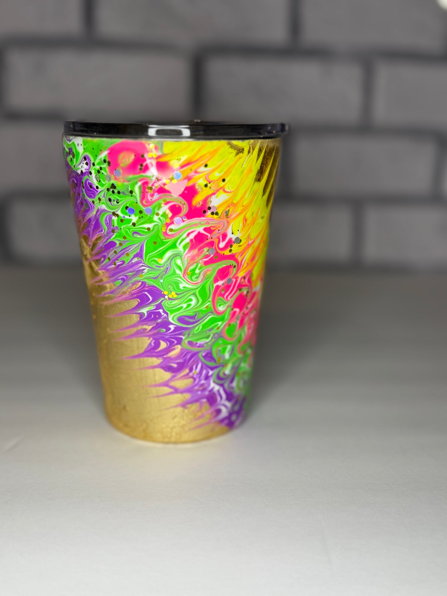 #23-12oz Kids Cup- Golden Neon Bougie