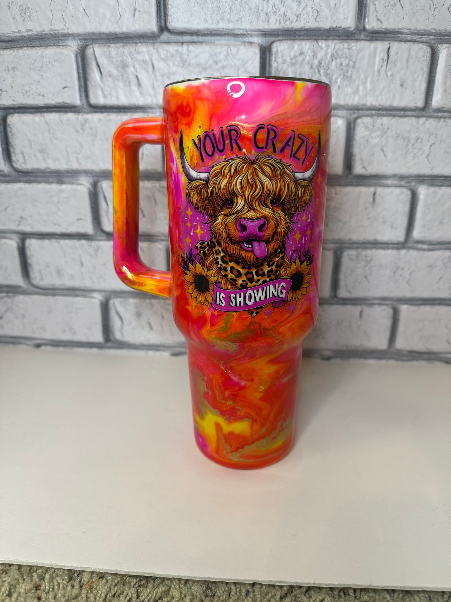 #19--40oz Handle- Crazy Cow