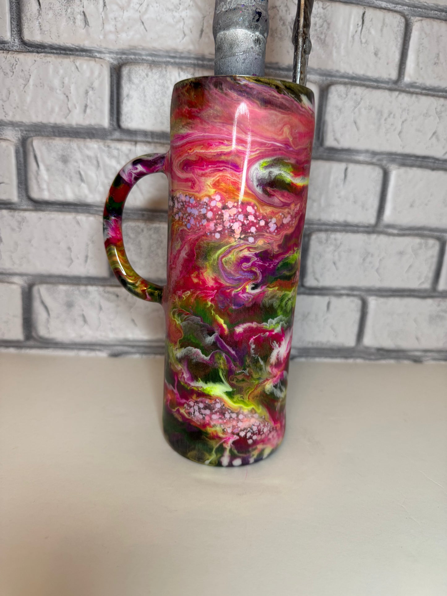 #17--24oz handle- Colorful Chaos