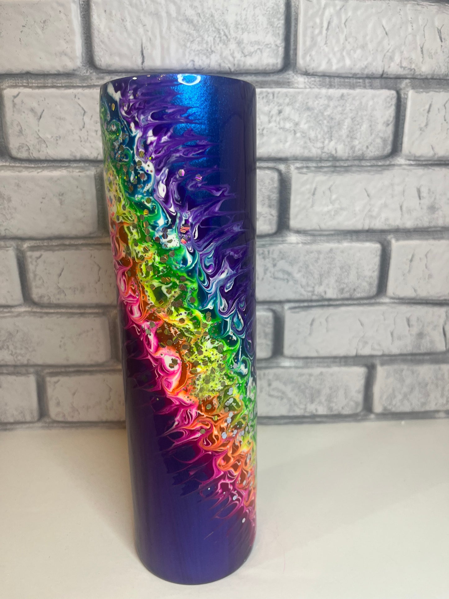 #8--32oz Plump-Neon Rainbow Bougie -GLOW-