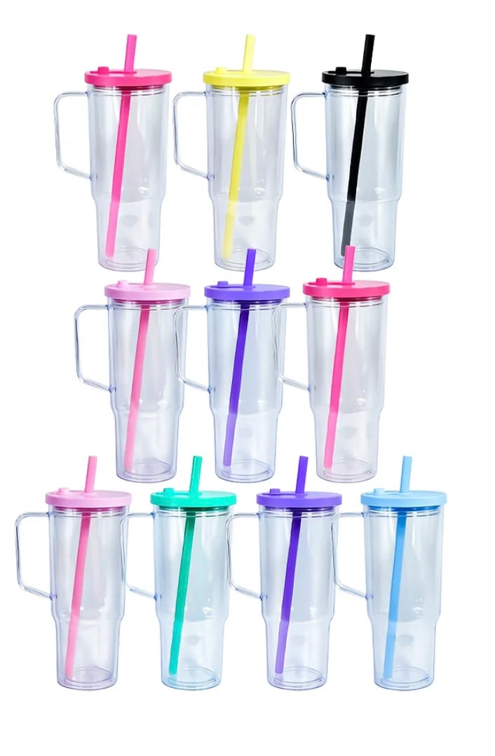 40oz Customized Snow Globe Tumbler-Color NEW LID