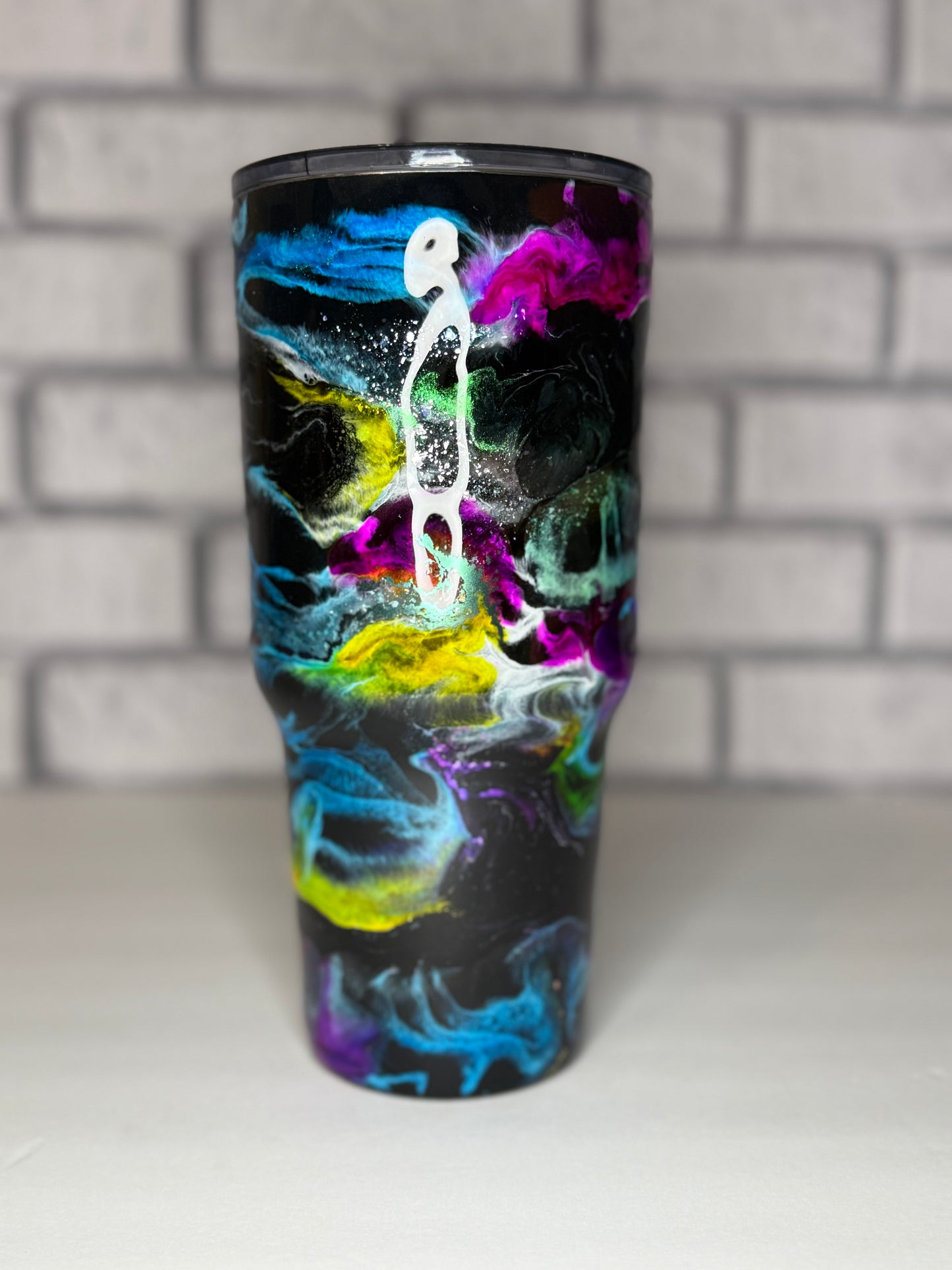 #45- 30oz Modern Curve- Neon Galaxy
