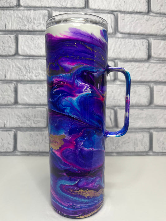 Purple pink blue gold swirl