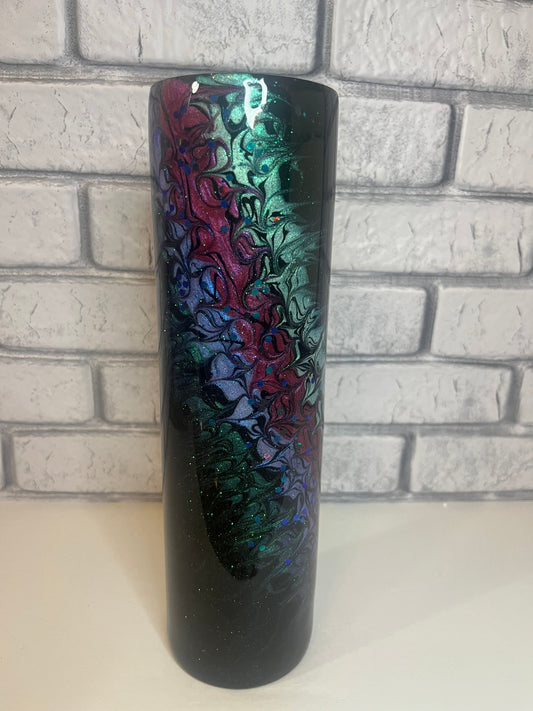 32oz Black Green Plum Twisted Bougie